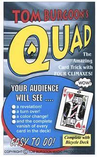 Tom Burgoon's QUAD The Amazing Card Effects with 4 Climaxes!